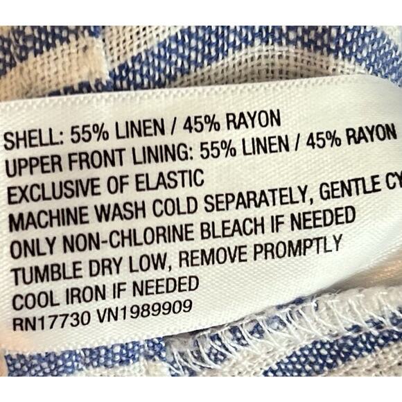 NWT Target Universal Thread Women MEDIUM Linen Corset Midi Dress Blue Striped - Picture 8 of 8